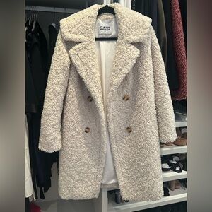 Claudie Pierlot Cream Teddy Coat
